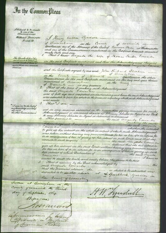 Court of Common Pleas - Augusta Edwards