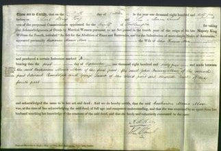 Deed by Married Women - Catharine Maria Moor-Original Ancestry