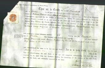 Deed by Married Women - Rosina Elizabeth Fry Hayward-Original Ancestry