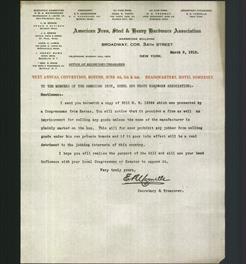 Letterhead - American Iron, Steel, & Heavy Hardware Association