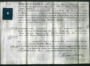 Deed by Married Women - Elizabeth Russell Craymer-Original Ancestry