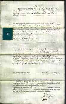 Deed by Married Women - Sarah Malone-Original Ancestry