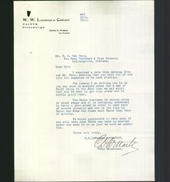 Letterhead - W.W. Lawrence & Company