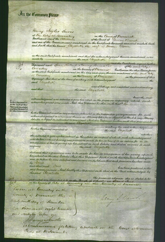 Court of Common Pleas - Elizabeth Glover