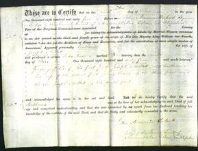 Deed by Married Women - Catherine Millett-Original Ancestry