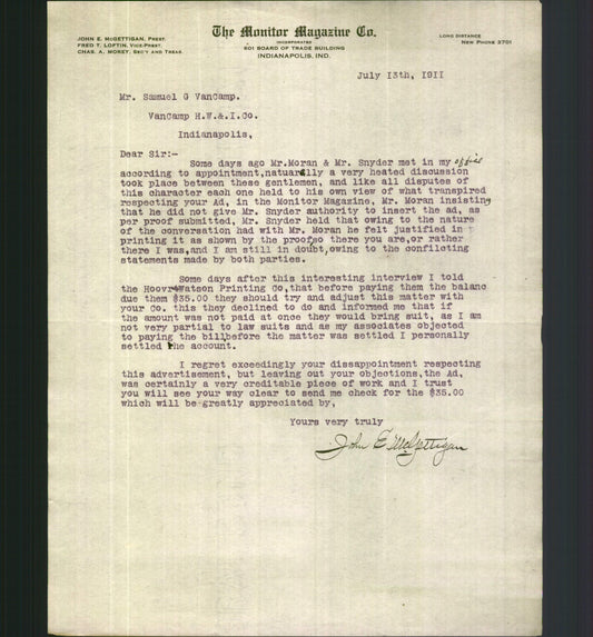 Letterhead - The Monitor Magazine Co.