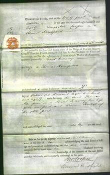 Deed by Married Women - Sarah Massey Hampson-Original Ancestry