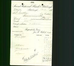 Bank Letterhead - Second National Bank of Pittsburgh