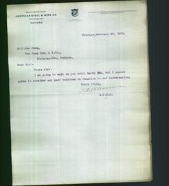 Letterhead - American Steel & Wire Co.