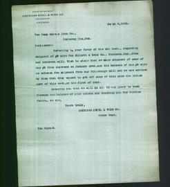 Letterhead - American Steel & Wire Co.