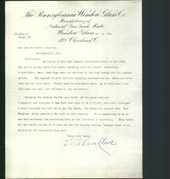 Letterhead - The Pennsylvania Window Glass Co.