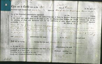 Deed by Married Women - Emily Hands, Julia Lawrence-Original Ancestry