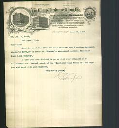 Letterhead - Van Camp Hardware & Iron Co.