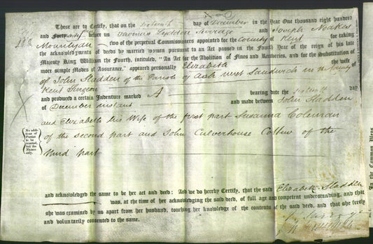 Deed by Married Women - Elizabeth Sladdon