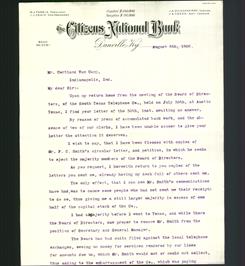 Letterhead - Citizens National Bank