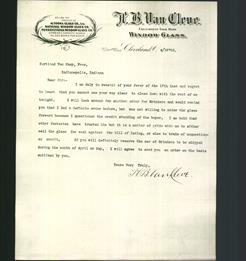 Letterhead - H.B. Van Cleve