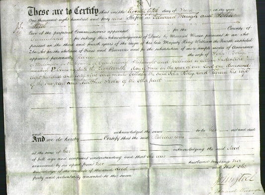 Deed by Married Women - Rebecca Pooley-Original Ancestry