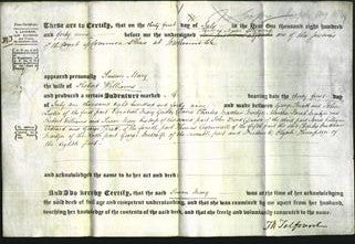 Deed by Married Women - Susan Mary Williams-Original Ancestry