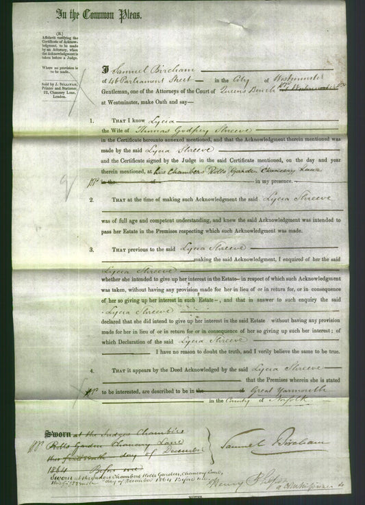 Court of Common Pleas - Lydia Shreeve