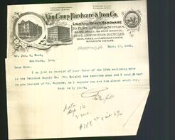 Letterhead - Van Camp Hardware & Iron Co.