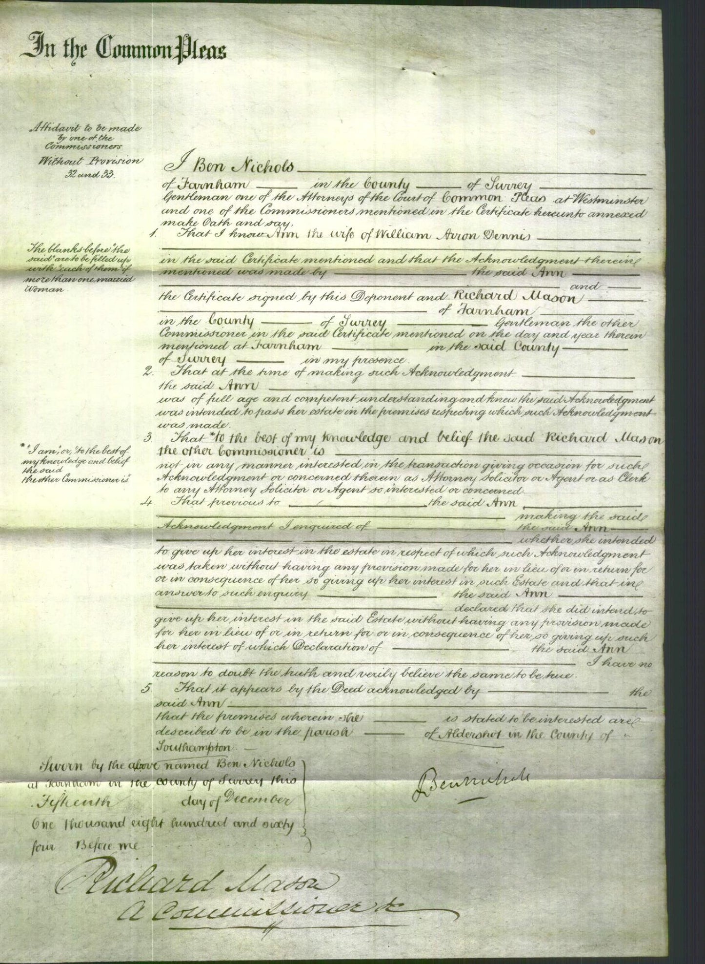 Court of Common Pleas - Ann Dennis