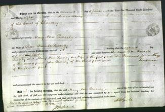 Deed by Married Women - Mary Ann Powerly-Original Ancestry