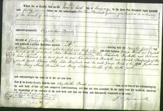 Deed by Married Women - Elizabeth Bond-Original Ancestry