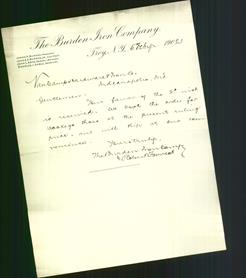 Letterhead - The Burden Iron Company