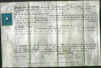 Deed by Married Women - Emily Sophia Bown-Original Ancestry