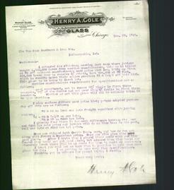 Letterhead - Henry A. Cole