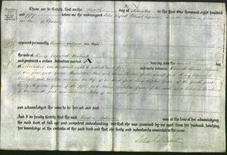 Deed by Married Women - Caroline Juliana Bicknell-Original Ancestry