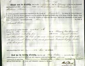 Deed by Married Women - Ann Maria Simmonds-Original Ancestry