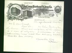 Letterhead - Van Camp Hardware & Iron Company