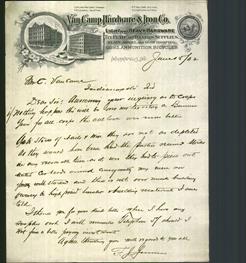 Letterhead - Van Camp Hardware & Iron Co.