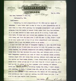 Letterhead - Henry A. Cole