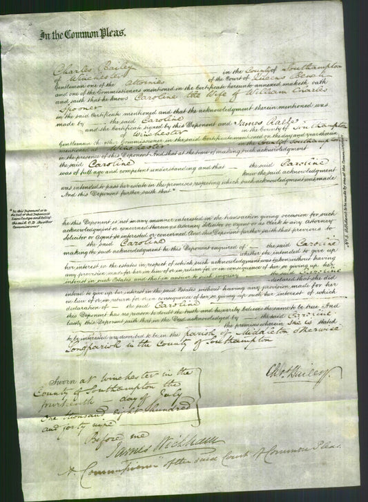 Court of Common Pleas - Caroline Spooner