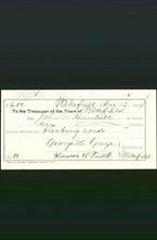 Wakefield, Massachusetts Payment Voucher - John S N Kimball