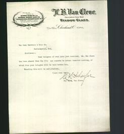 Letterhead - H.B. Van Cleve