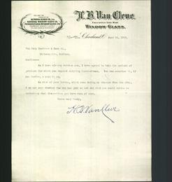 Letterhead - H.B. Van Cleve