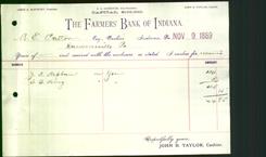 Bank Letterhead - Farmers' Bank of Indiana
