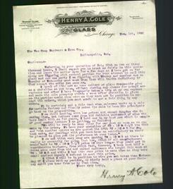 Letterhead - Henry A. Cole