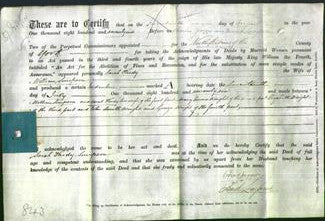 Deed by Married Women - Sarah Thedy Simpson-Original Ancestry