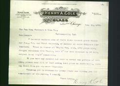 Letterhead - Henry A. Cole