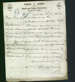 Letterhead - Fred J. Cook