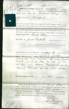 Deed by Married Women - Sarah Ellen Nuttall-Original Ancestry