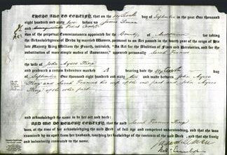 Deed by Married Women - Sarah Frances King-Original Ancestry