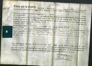 Deed by Married Women - Fanny Lovett Nunneley-Original Ancestry
