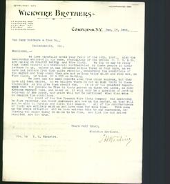 Letterhead - Wickwire Brothers