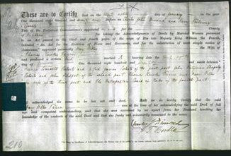 Deed by Married Women - Mary Willes Tanner-Original Ancestry