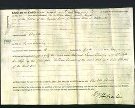 Deed by Married Women - Charlotte Cheasley-Original Ancestry